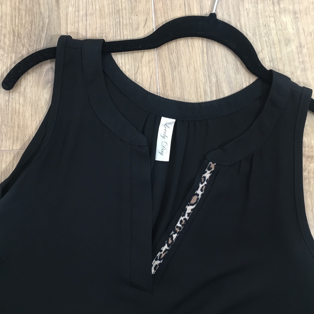 Black and Leopard Tank Top